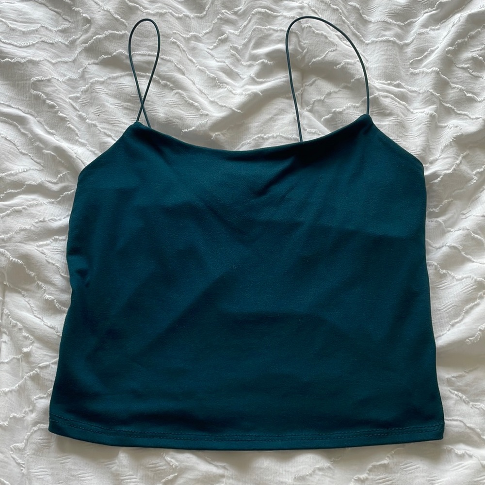 Blue crop top